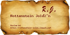 Rottenstein Jolán névjegykártya